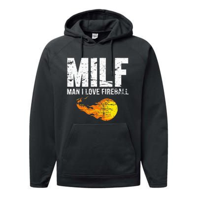 Milf Man I Love F.I.R.E.B.A.L.L Performance Fleece Hoodie