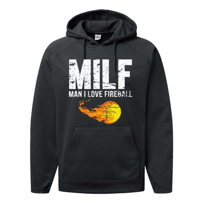 Milf Man I Love F.I.R.E.B.A.L.L Performance Fleece Hoodie