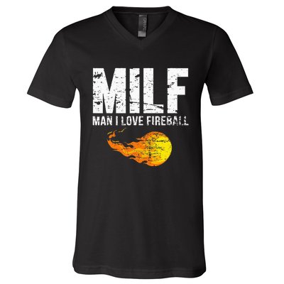 Milf Man I Love F.I.R.E.B.A.L.L V-Neck T-Shirt