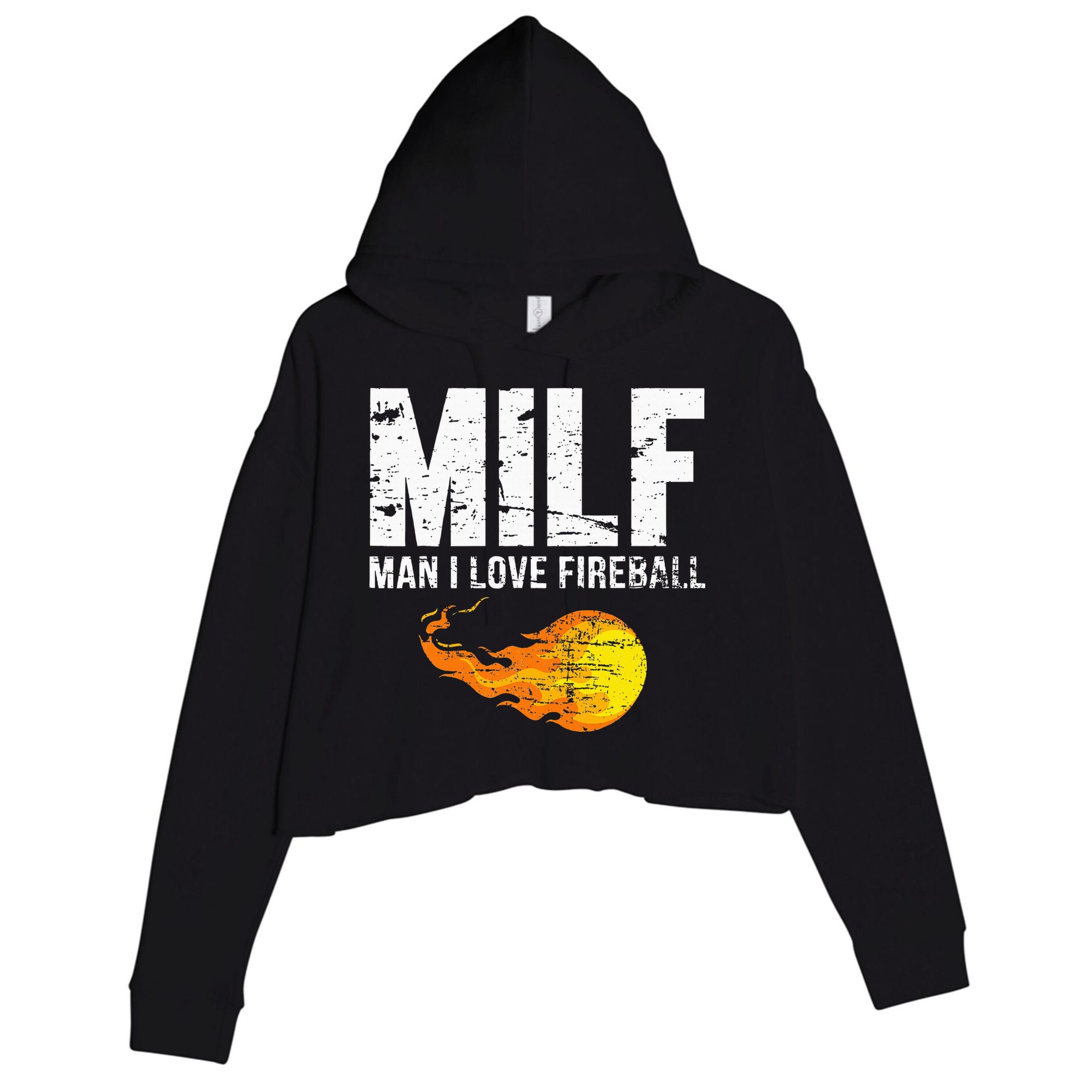 Milf Man I Love F.I.R.E.B.A.L.L Crop Fleece Hoodie