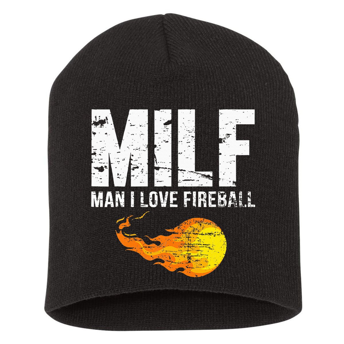 Milf Man I Love F.I.R.E.B.A.L.L Short Acrylic Beanie
