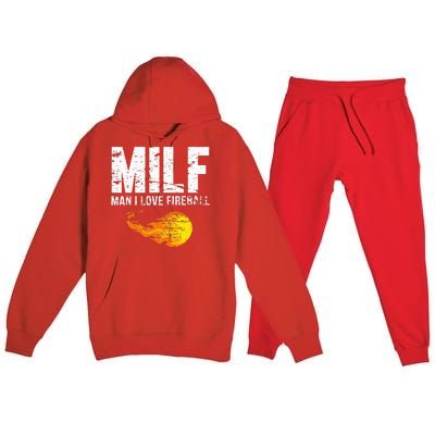 Milf Man I Love F.I.R.E.B.A.L.L Premium Hooded Sweatsuit Set