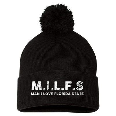 MILFS Man I Love Florida States Vintage Pom Pom 12in Knit Beanie