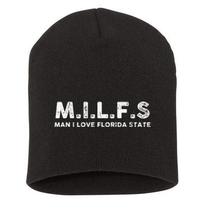 MILFS Man I Love Florida States Vintage Short Acrylic Beanie