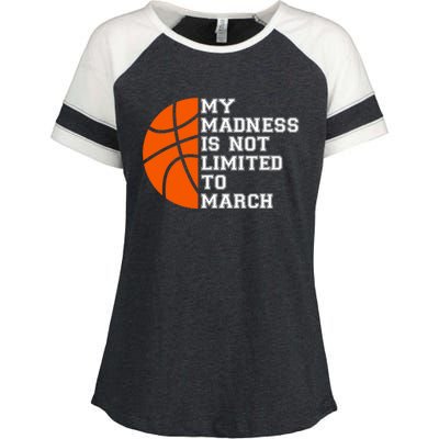 My Madness Is Not Limited To March Basketball Enza Ladies Jersey Colorblock Tee