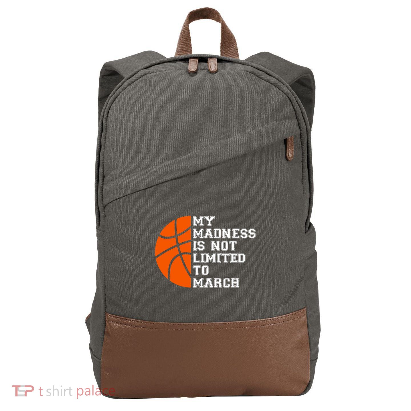 My Madness Is Not Limited To March Basketball Cotton Canvas Backpack