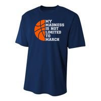My Madness Is Not Limited To March Basketball Youth Performance Sprint T-Shirt