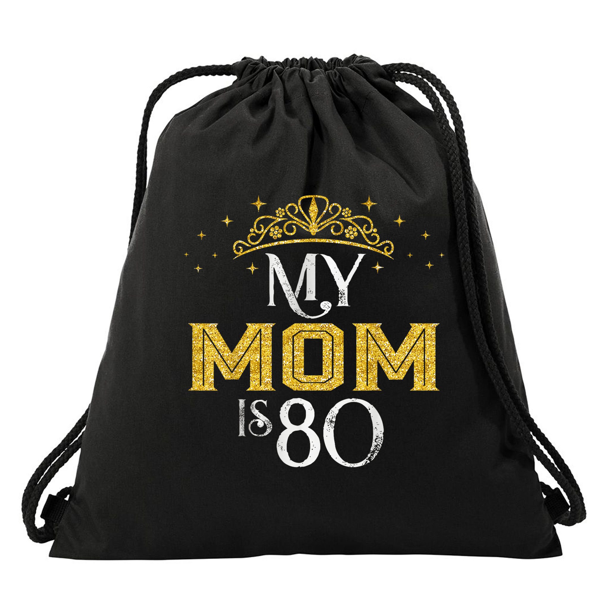 My Mom Is 80 Years Old 1945 80th Birthday For Mom Drawstring Bag