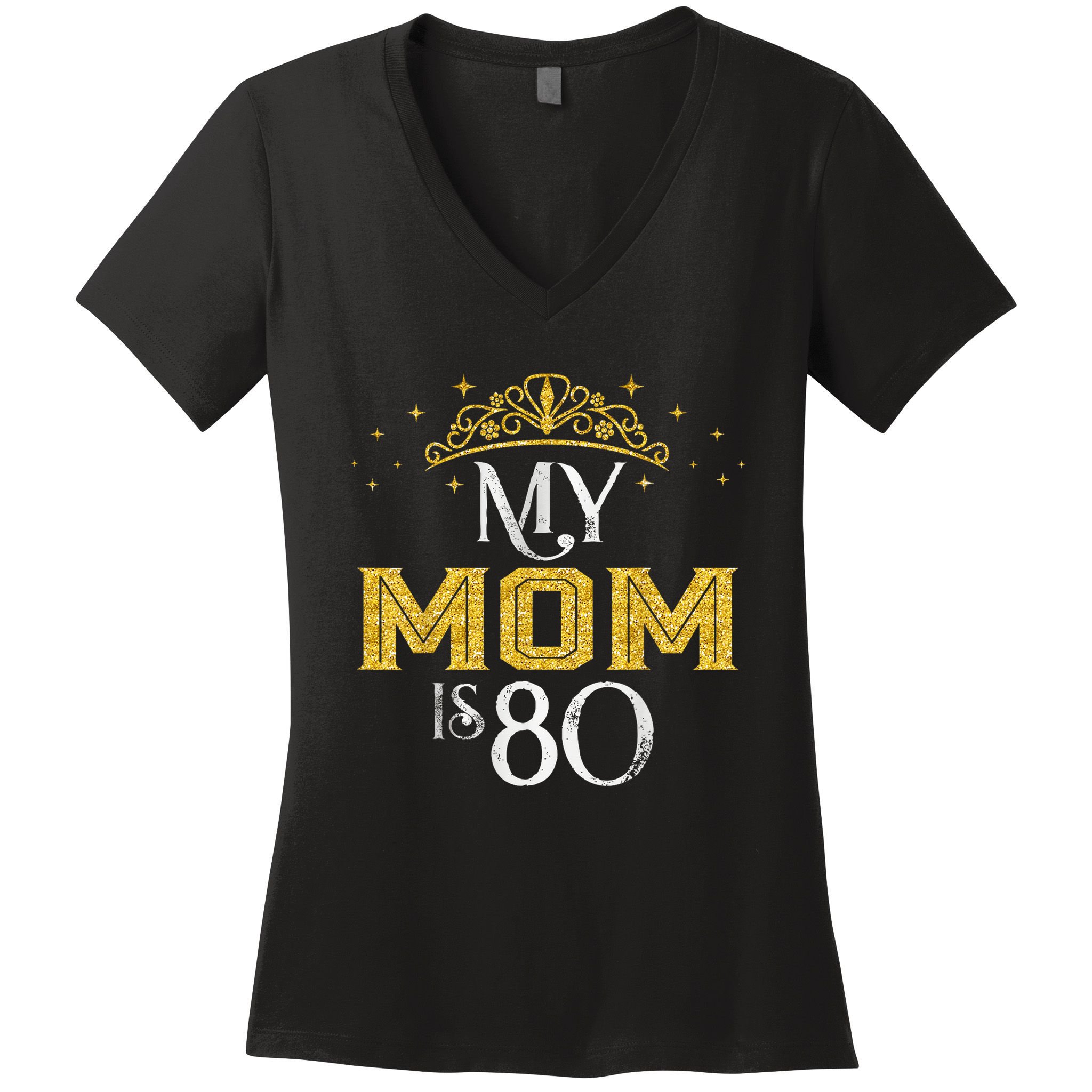 My Mom Is 80 Years Old 1945 80th Birthday For Mom Women's V-Neck T-Shirt