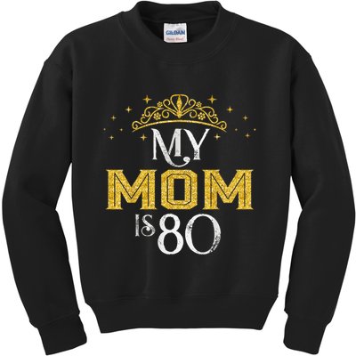 My Mom Is 80 Years Old 1945 80th Birthday For Mom Kids Sweatshirt