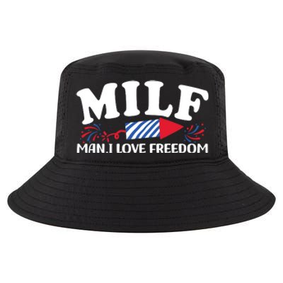 Milf Man I Love Freedom Funny 4th Of July Cool Comfort Performance Bucket Hat