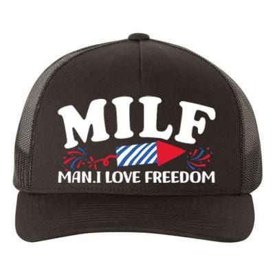 Milf Man I Love Freedom Funny 4th Of July Yupoong Adult 5-Panel Trucker Hat