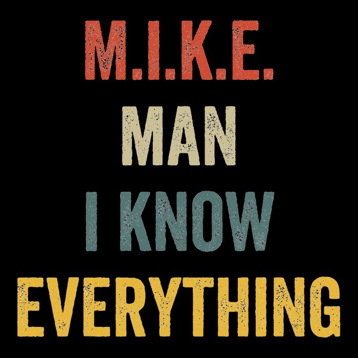 Mike Man I Know Everthing Humorous Quirky Statement Poster