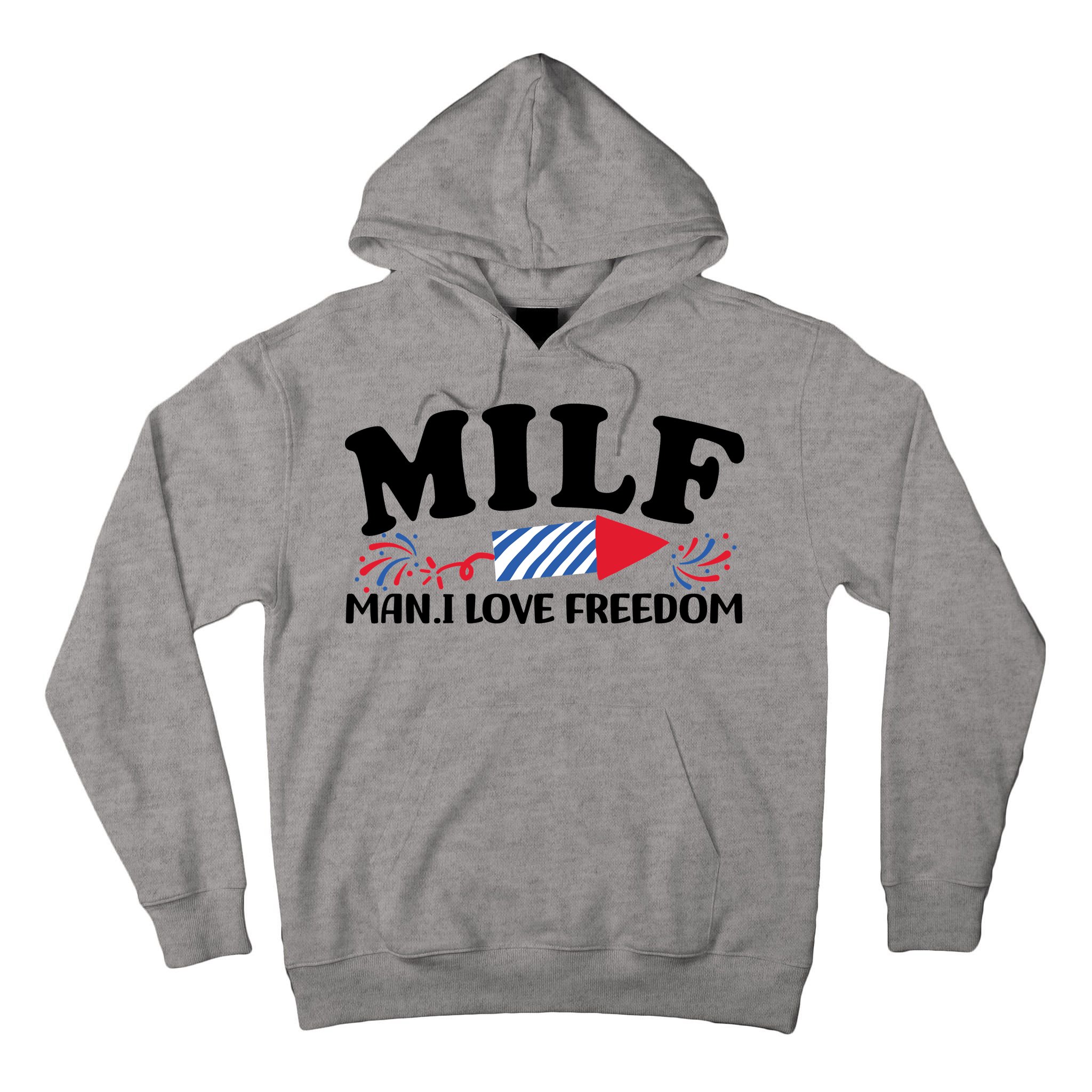 Milf Man I Love Freedom Funny 4th Of July Tall Hoodie
