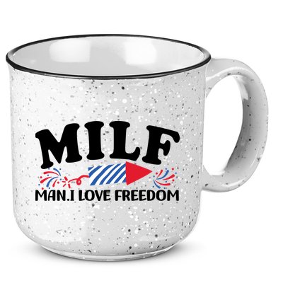 Milf Man I Love Freedom Funny 4th Of July 15oz Campfire Ceramic Mug