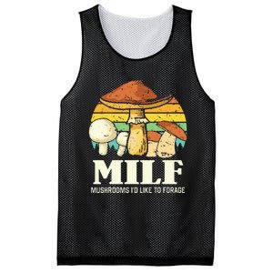 Milf Mushrooms ID Like To Forage Funny Saying Mesh Reversible Basketball Jersey Tank