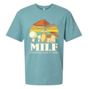 Milf Mushrooms ID Like To Forage Funny Saying Sueded Cloud Jersey T-Shirt