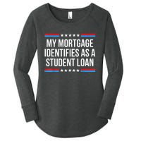 My Mortgage Identifies As A Student Loan Cancel Student Debt Women's Perfect Tri Tunic Long Sleeve Shirt