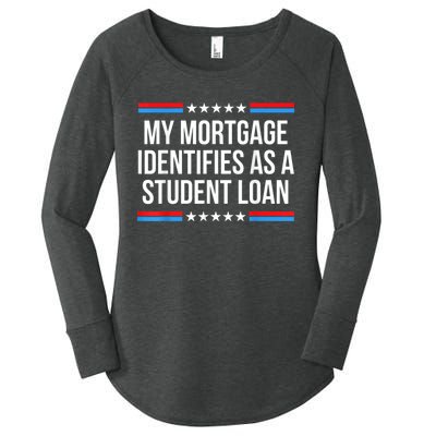 My Mortgage Identifies As A Student Loan Cancel Student Debt Women's Perfect Tri Tunic Long Sleeve Shirt