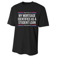 My Mortgage Identifies As A Student Loan Cancel Student Debt Performance Sprint T-Shirt