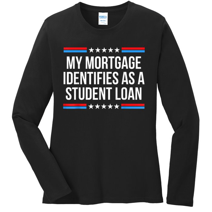 My Mortgage Identifies As A Student Loan Cancel Student Debt Ladies Long Sleeve Shirt