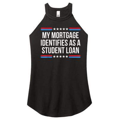 My Mortgage Identifies As A Student Loan Cancel Student Debt Women's Perfect Tri Rocker Tank