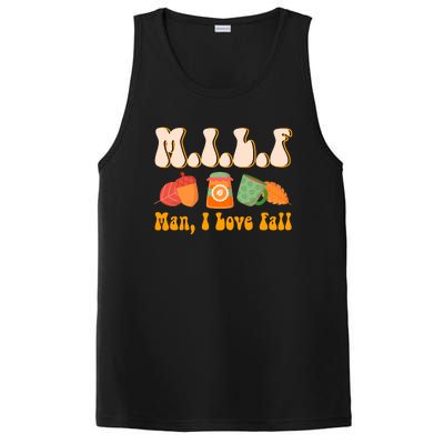 MILF Man I Love Fall Funny Pumpkin Autumn Lover PosiCharge Competitor Tank