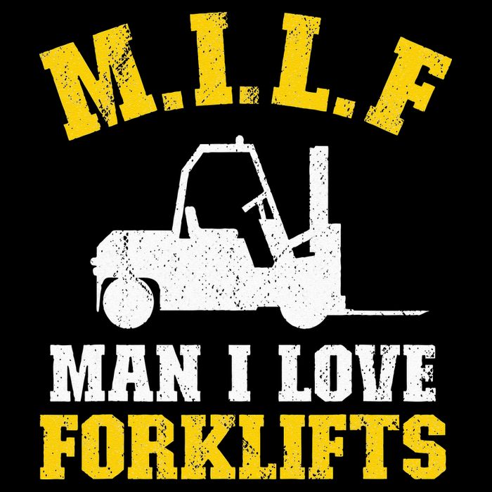 M.I.L.F Man I Love Forklifts Jokes Funny Forklift Driver Drawstring Bag