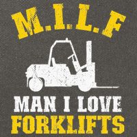 M.I.L.F Man I Love Forklifts Jokes Funny Forklift Driver Cotton Canvas Backpack