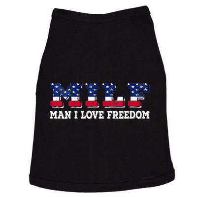 MILF Man I Love Freedom Funny Patriotic Doggie Tank