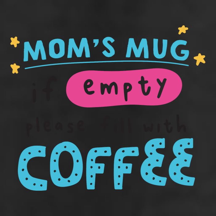 Mom's Mug Is Empty Please Fill With Coffee Garment-Dyed Fleece Hoodie