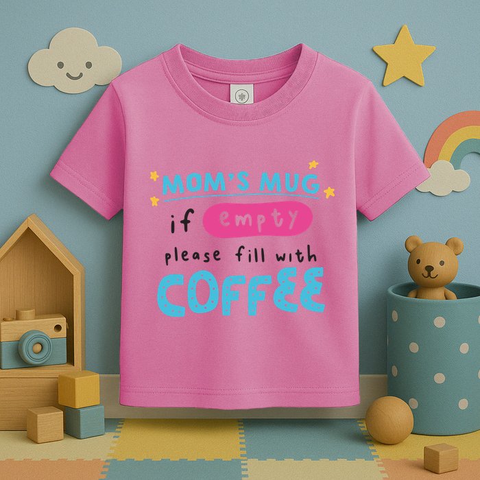 Mom's Mug Is Empty Please Fill With Coffee Toddler T-Shirt