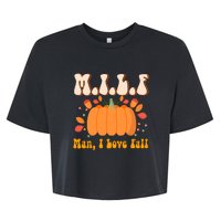 MILF Man I Love Fall Funny Pumpkin Autumn Lover Bella+Canvas Jersey Crop Tee