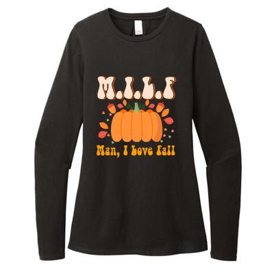 MILF Man I Love Fall Funny Pumpkin Autumn Lover Womens CVC Long Sleeve Shirt