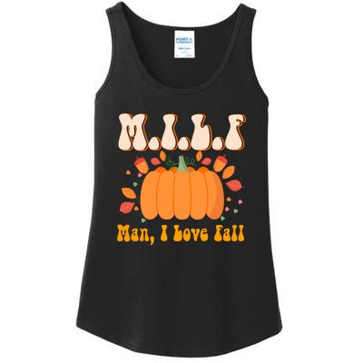 MILF Man I Love Fall Funny Pumpkin Autumn Lover Ladies Essential Tank