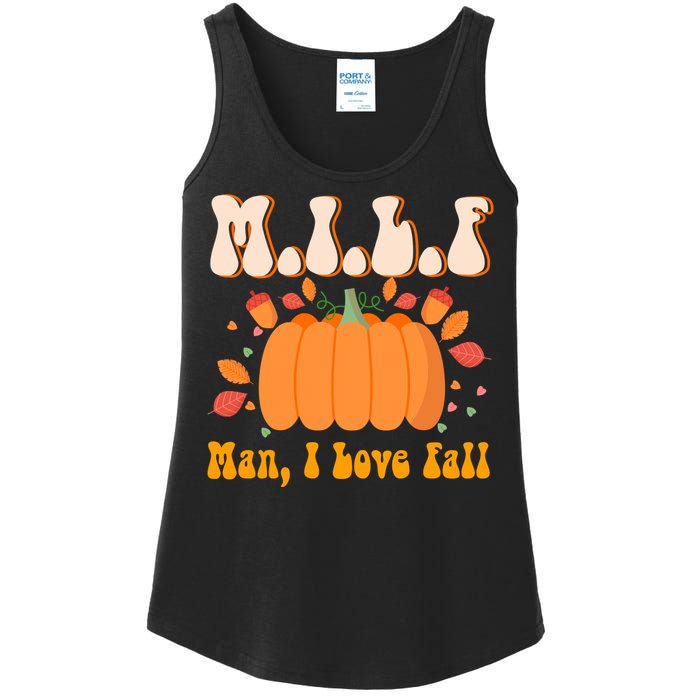 MILF Man I Love Fall Funny Pumpkin Autumn Lover Ladies Essential Tank