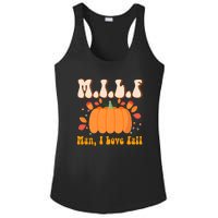 MILF Man I Love Fall Funny Pumpkin Autumn Lover Ladies PosiCharge Competitor Racerback Tank