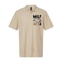 MILF Man I Love Felines Funny Cat Vintage Softstyle Adult Sport Polo