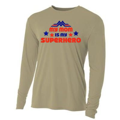 My Mom Is My Superhero Cute Mothers Day Cooling Performance Long Sleeve Crew