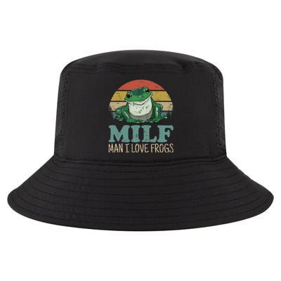 Milf Man I Love Frogs Funny Saying Frog Amphibian Lovers Cool Comfort Performance Bucket Hat