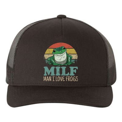 Milf Man I Love Frogs Funny Saying Frog Amphibian Lovers Yupoong Adult 5-Panel Trucker Hat