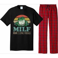 Milf Man I Love Frogs Funny Saying Frog Amphibian Lovers Pajama Set