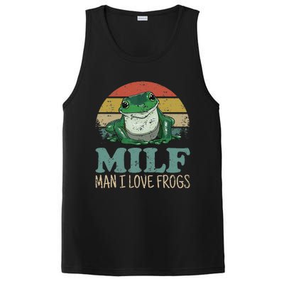 Milf Man I Love Frogs Funny Saying Frog Amphibian Lovers PosiCharge Competitor Tank