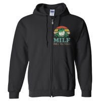 Milf Man I Love Frogs Funny Saying Frog Amphibian Lovers Full Zip Hoodie