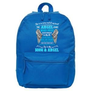 My Mom Is Guardian Angelcute Giftfor Daughter Son Lost Mom In Heaven Gift 16 in Basic Backpack