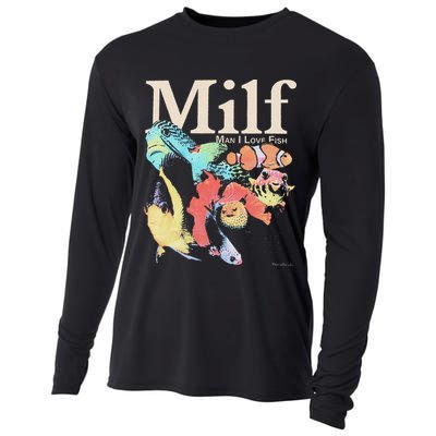 Milf Man I Love Fish Cooling Performance Long Sleeve Crew