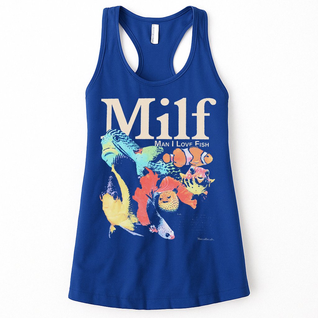 Milf Man I Love Fish Womens Tank Top