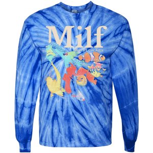 Milf Man I Love Fish Tie-Dye Long Sleeve Shirt