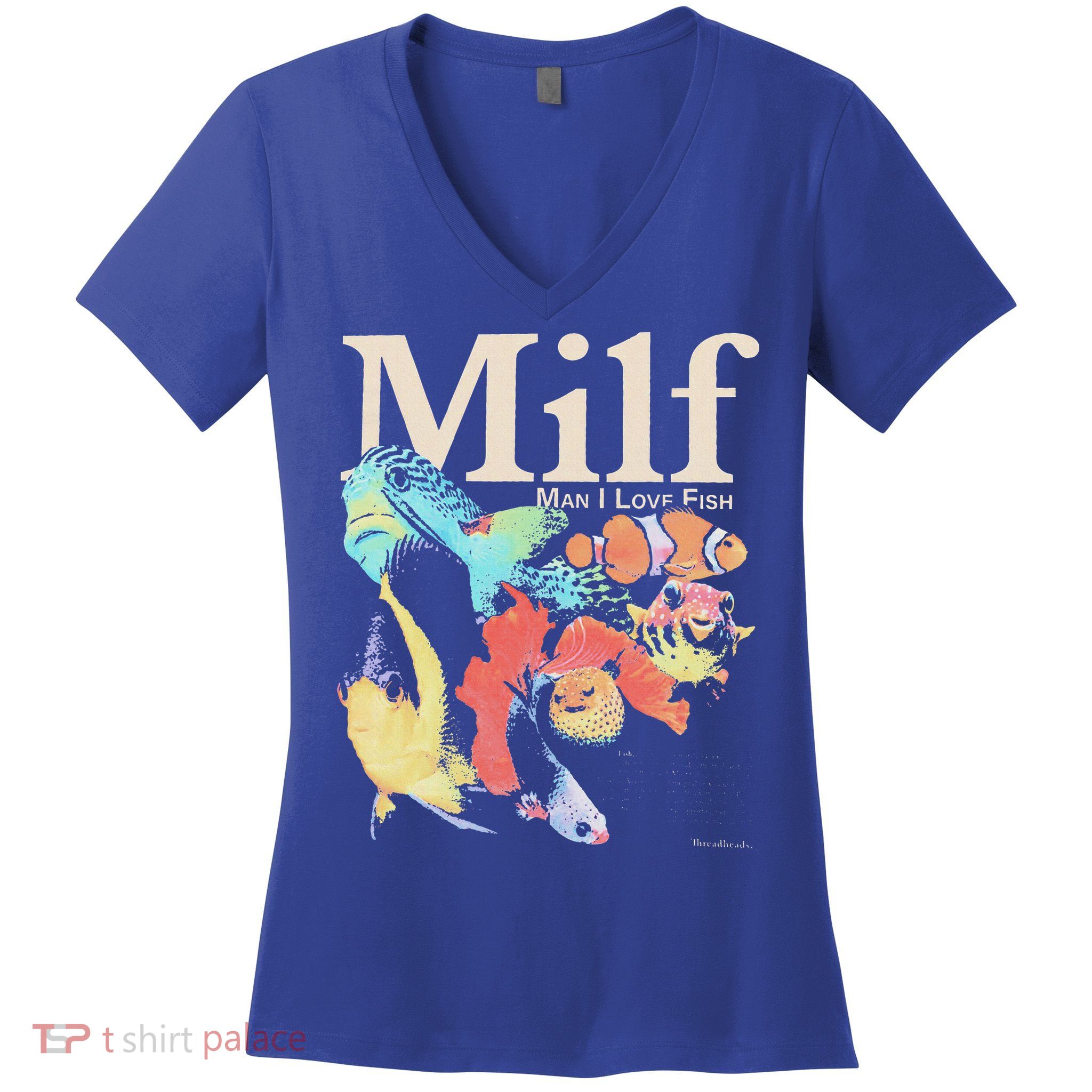 Milf Man I Love Fish Women's V-Neck T-Shirt