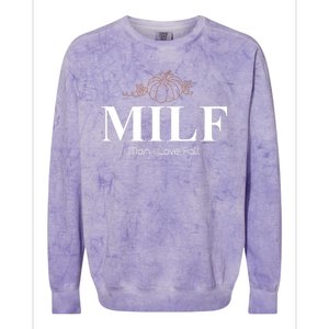 MILF Man I Love Fall October Lover Colorblast Crewneck Sweatshirt